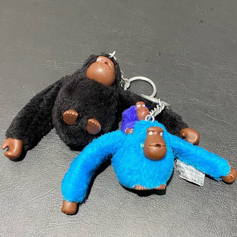 2 pcs | Cute Kipling Monkey Mom & Baby Keychains Key Rings Bag Purse Accessory - Picture 9 of 10
